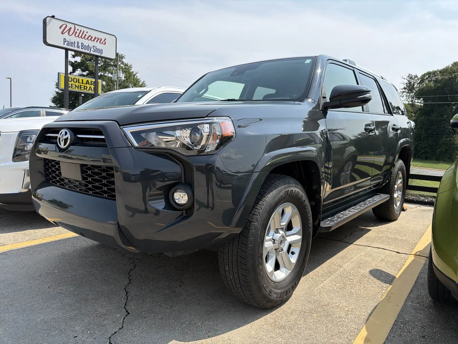 Completed front fender, bumper, and paint repair on a 2024 Toyota 4Runner
