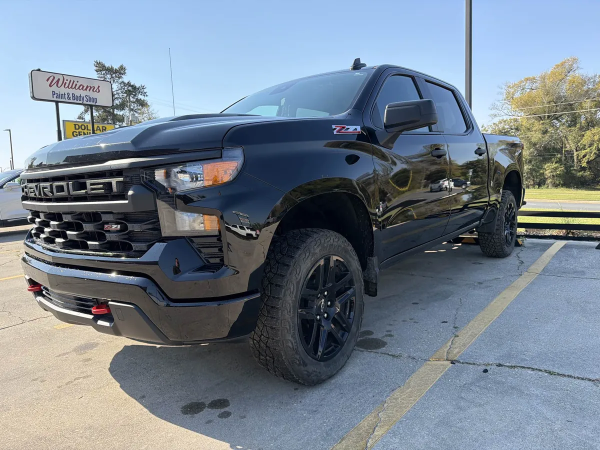 After front-end collision repair on a 2024 Chevrolet Silverado Z71